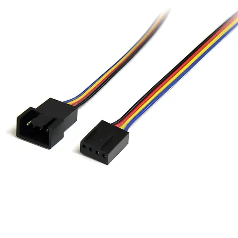 StarTech napájací kábel pre ventilátor (Molex 4-pin) / Predlžovací kábel / 30,5 cm