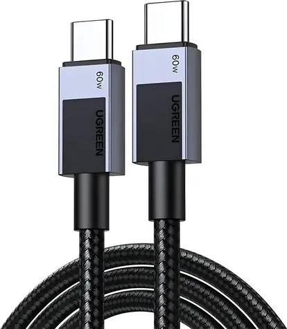 Ugreen Kábel USB-C - USB-C 0,5 m čierno-šedá / Kábel / USB-C - USB-C