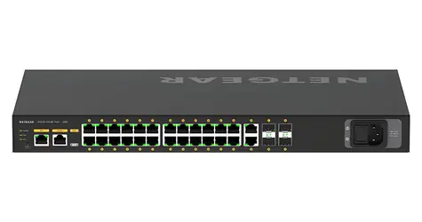Netgear M4250-26G4F-PoE+ / Switch / L3 riadený / 24x Gigabit PoE+ / 2x Gigabit / 4X SFP
