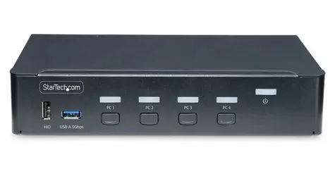 StarTech 4-portový DisplayPort KVM prepínač / KVM prepínač / 4K 60Hz / audio / USB / TAA Compliant