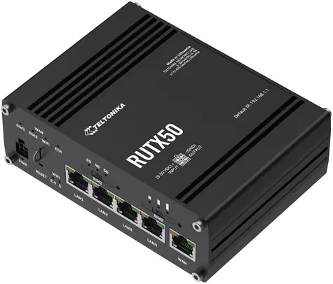 Teltonika RUTX50 / Router / 5G / LTE / Wi-Fi / Dual SIM & eSIM