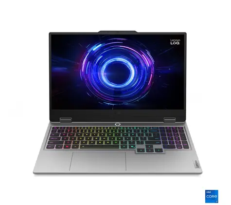 Lenovo LOQ 15IRX10 sivá / Notebook / 15,6" FHD / Intel Core i5-13450HX / 16GB / 512GB SSD / RTX 5050 8GB / Bez OS