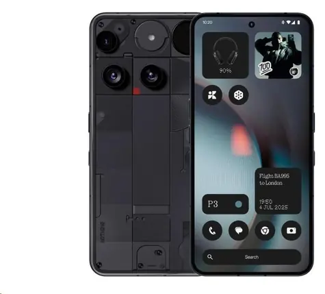 Nothing Phone 3 5G čierna / Smartphone / 6,67" AMOLED / Snapdragon 8s Gen 4 / 12GB RAM / 256GB / 5150 mAh / IP68