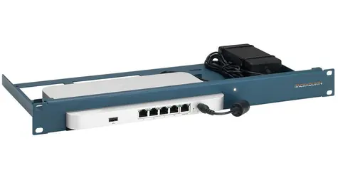 Rackmount.IT RM-CI-T23 modrá / Montážny rámček / 1U / pre Meraki GX50, MX67, MX67C, MX67W