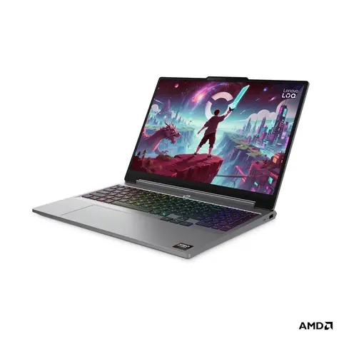 Lenovo LOQ 15AHP11 sivá / Notebook / 15,3" WQXGA 180Hz / AMD RYZEN 7 250 / 32GB / 2TB SSD / RTX 5060 8GB / Bez OS