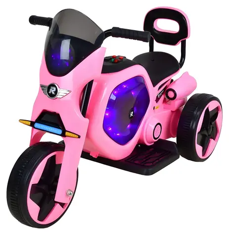 RACCEWAY® Detská elektrická trojkolka ružová / Trojkolka / 6V 25W / nosnosť 25 kg / od 3 rokov
