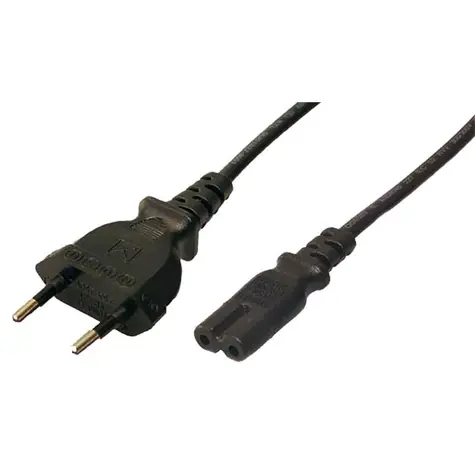 LogiLink Euro-8 VDE čierna / Napájací kábel / 1,8 m / 250 V / 2,5 A
