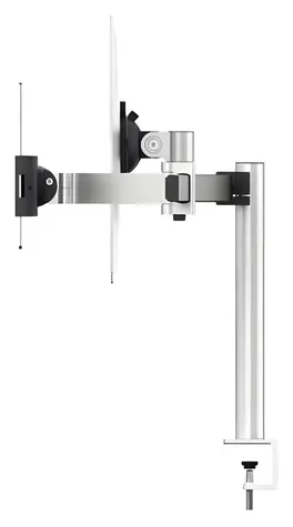 Durable PRO so svorkou strieborná / Držiak monitora a tabletu / VESA 75-100 mm / 21-34" do 8 kg / tabliet 7-13"