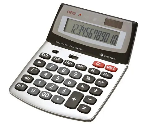 Genie 560 T / Kalkulačka / Stolný / 12miestny displej / solárne a batériové napájanie / sklopný displej