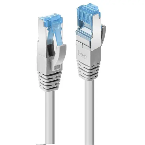 Lindy Cat6a S/FTP 3 m šedá / Patch kábel / RJ45-RJ45 / PIMF / LSZH / 10 Gbit