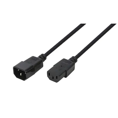LogiLink VDE čierna / Predlžovací napájací kábel / IEC C14 - C13 / 3 m / 250 V, 10 A
