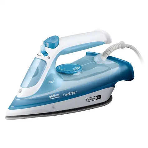 Braun FreeStyle 3 FI3144BL modrá / Naparovacia žehlička / Suché aj parné žehlenie / Otočné ovládanie / 1,2 kg