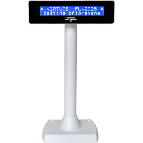 Virtuos FL-2025MB biela / Zákaznícky displej / LCD / 2x20 znakov / USB