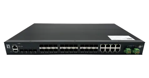 LevelOne IGU-2872 / Priemyselný switch / 16x SFP 1,25G / 4X SFP 2,5G / Managed L2+ / 19"