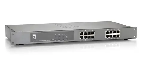 LevelOne FEP-1612 / Switch / 16x FE PoE + / 480 W PoE / 19 "kov