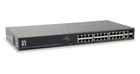 LevelOne GEP-2651 / Switch / 24x GE PoE+ / 2x SFP / 185 W PoE / Managed L3 / 19"