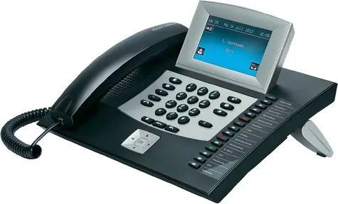 Auerswald Comfortel 2600 ISDN čierna / Telefón / TFT dotykový displej / záznamník / handsfree / 1600 kontaktov