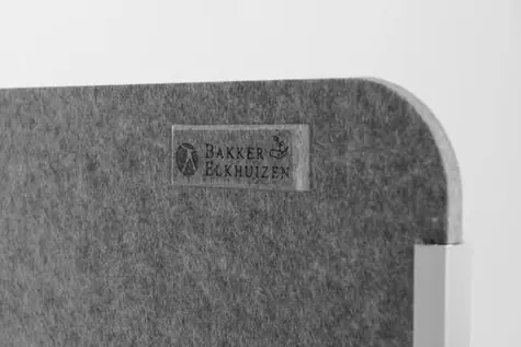 Bakker Elkuizen Safety Screen zadná stena šedá / Akustický paraván na stôl / okrúhly / bez akrylového okna