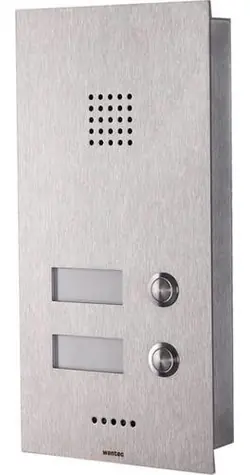 Wantec Monolith C a/b / Dverný interkom / 2 tlačidlá / nerez / analógová linka