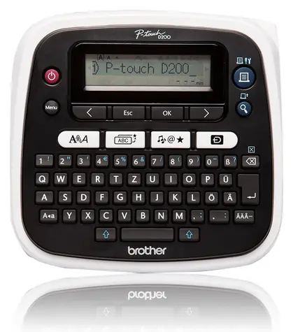 Brother P-touch D200BWVP / Tlačiareň samolepiacich štítkov / 180dpi / TZe páska / vertikálna tlač / podčiarknutie