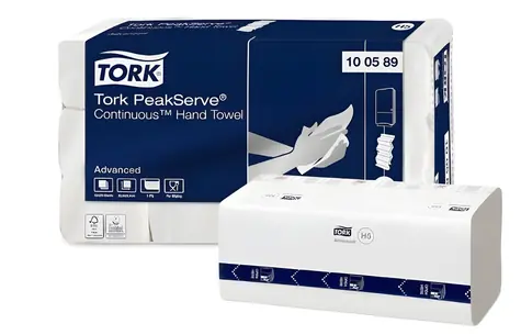 TORK Papierové uteráky PeakServe H5 biela / Nadväzujúce / 3240 ks / 1 kartón