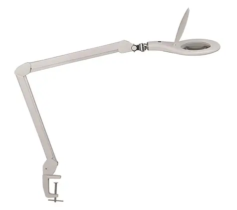Maul Makro biela / Lupová LED lampa / so svorkou / 3 dioptrie / 922 lm
