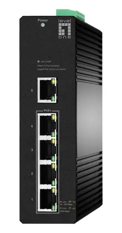 LevelOne Hilbert IGS-2105P / Priemyselný PoE switch / 4X GE PoE + / 60 W PoE / Managed L2 / DIN lišta