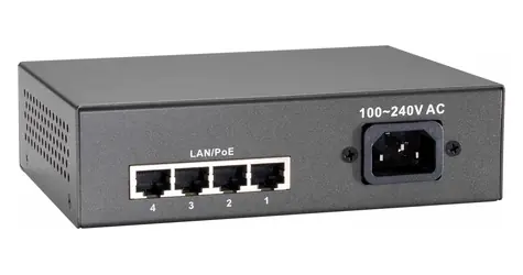 LevelOne FEP-0511 / Switch / 4X FE PoE + / 1x FE / 65 W / kovové prevedenie