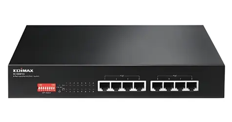 Edimax ES-1008P V2 / 8- Port Switch / 10/100 Mbps / 8x PoE+ / 130W / 802.3at