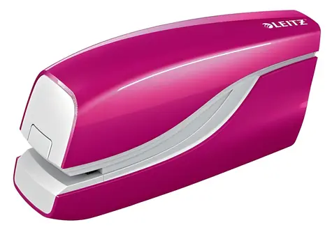 Leitz NeXXt Wow 5566 metalická ružová / Elektrická zošívačka / Kapacita 10 listov / Batériové napájanie
