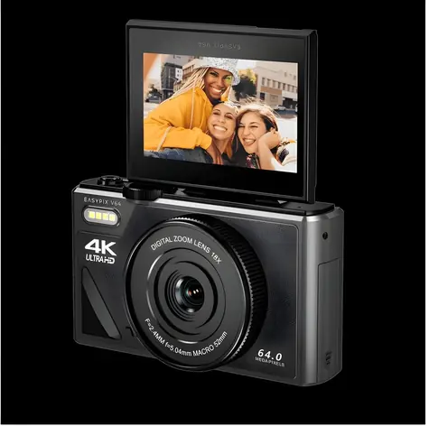 EasyPix V64 Flip čierna / Kompaktný fotoaparát