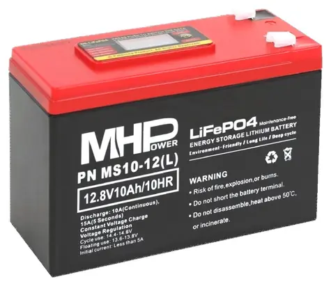 Carspa MHPower MS10-12(L) LiFePO4 akumulátor / 12V / 10Ah / IP55