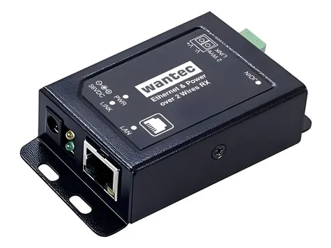 Wantec 2wIP E Sender / Extender PoE/Ethernet / skrutkovacia svorkovnica / 10/100 Mbit/s / 600 m / IEEE 802.3 AF/at