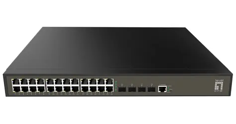 LevelOne GEL-2871 / Switch / 24x Gigabit / 4X SFP / Managed L2+ / 19"