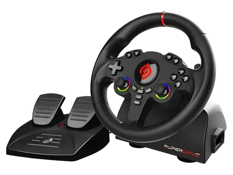 SUPERDRIVE 220 RS / Sada volantu a pedálov / PS4 / Xbox One / Nintendo Switch 1+2 / PC