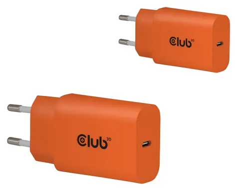 Club3D CAC-3023 oranžová / Nabíjačka USB-C / 2-pack / 30W / Power Delivery