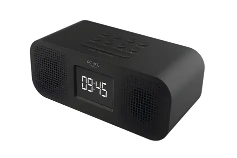 Xoro Budík s internetovým rádiom čierna / Internetové rádio / WiFi / Bluetooth / farebný displej