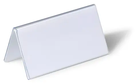 Durable transparentný / Stolová menovka / 52x100 mm / PVC / 25 ks