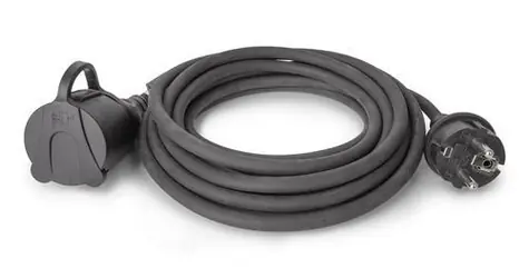 Entac predlžovací kábel 5m čierna / Predlžovací kábel / IP44 / 230 V / 3680 W