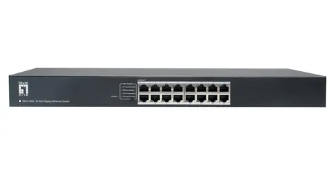 LevelOne GEU-1632 / Switch / 16x Gigabit Ethernet / Unmanaged / 19" kovový