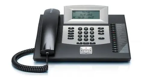 Auerswald Comfortel 1600 čierna / ISDN telefón / Dotykový LCD displej / Handsfree / 1600 kontaktov