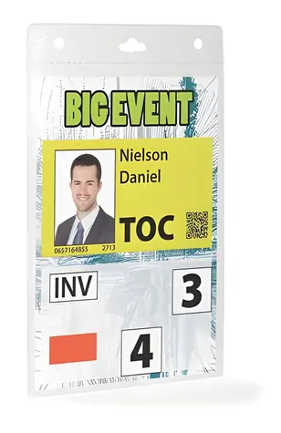 Durable Event A6 transparentný / Menovka s EURO výrezom / Portrét / PP / 20 ks