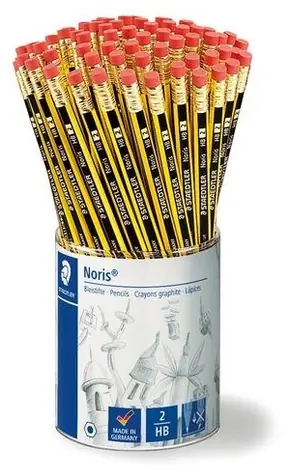 Staedtler Noris Ti / Grafitová ceruzka s gumou / HB / šesťhranná / 72 ks