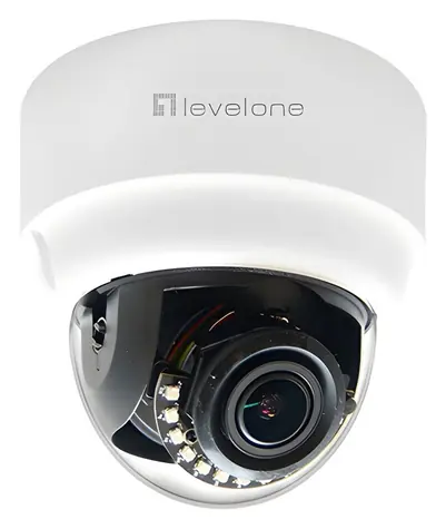 LevelOne HUBBLE Dome biela / IP kamera / 3 MP / H.265 / PoE / IR 20 m