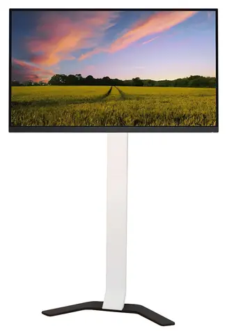 Techly ICA-TR47 biela / Podlahový stojan TV / 32-70" / VESA 400x400 mm / nosnosť 40 kg / sklopný / kolieska