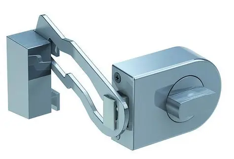 Olympia RS 50R nerez / Prídavný zámok na dvere / So zaisťovacou závorou / 65 × 128 × 27 mm