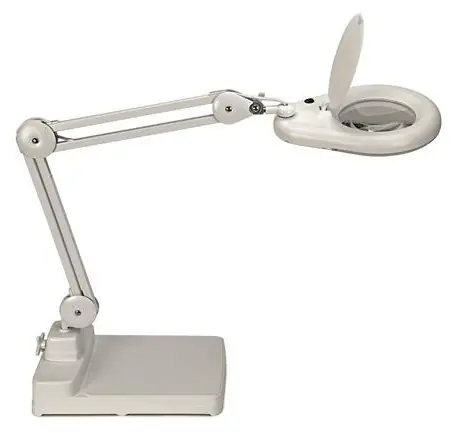 Maul Viso biela / Lupová stolná LED lampa / 3 dioptrie / 660 lm / 6500K / CRI 80