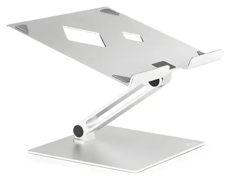 Durable Rise strieborná / Stojan pre notebook / nastaviteľný / skladací / do 17"