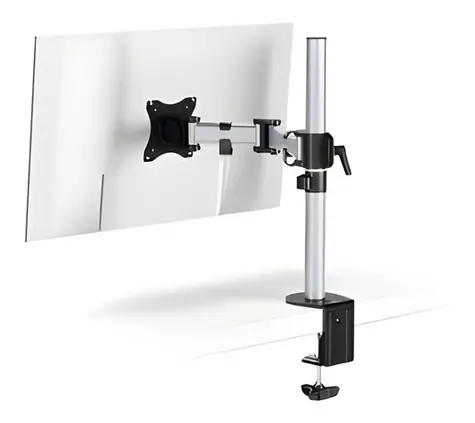 Durable SELECT strieborná / Stolový držiak monitora / VESA 75-100 mm / nosnosť 8 kg / 13-27" / naklápací, otočný