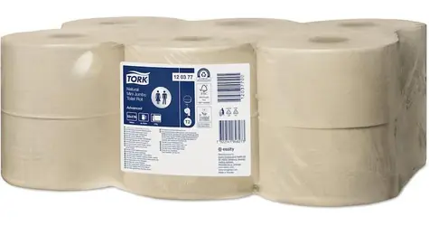 Tork Mini Jumbo Natural T2 / Toaletný papier / 2vrstvový / 12 ks